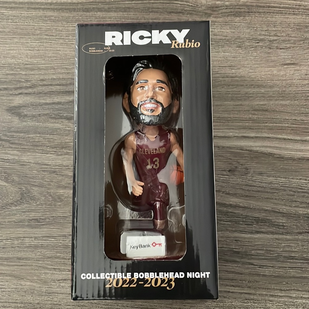 New in Box Ricky Rubio Cleveland Cavaliers Bobblehead